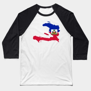 HAITIAN MAP FLAG Baseball T-Shirt